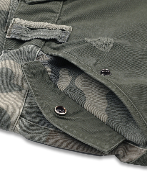 GHP039 카모 믹스드 BDU 카고 쇼츠 (OLIVE)