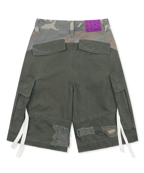 GHP039 카모 믹스드 BDU 카고 쇼츠 (OLIVE)