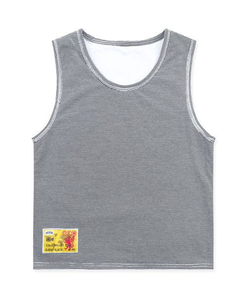GT186 슬로프 리버시블 스트라이프 슬리브리스 (WHITE/BLACK)