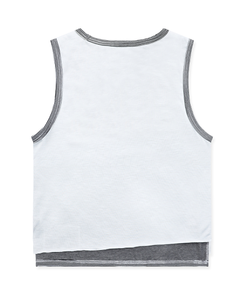 GT186 슬로프 리버시블 스트라이프 슬리브리스 (WHITE/BLACK)