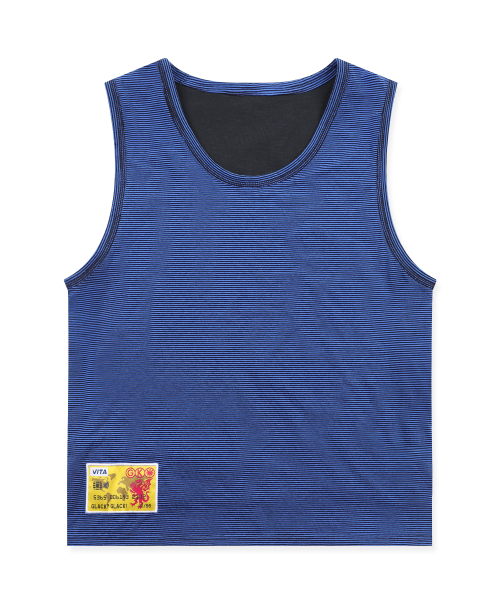 GT186 슬로프 리버시블 스트라이프 슬리브리스 (BLACK/NAVY)
