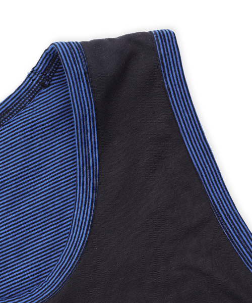 GT186 슬로프 리버시블 스트라이프 슬리브리스 (BLACK/NAVY)