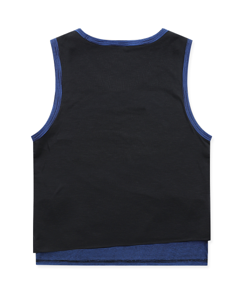 GT186 슬로프 리버시블 스트라이프 슬리브리스 (BLACK/NAVY)