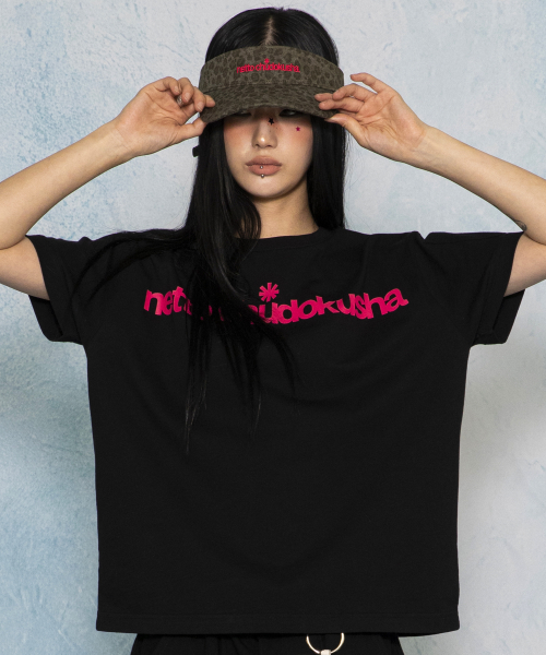 GT180 넷중독자 세미 크롭 티셔츠 (BLACK)
