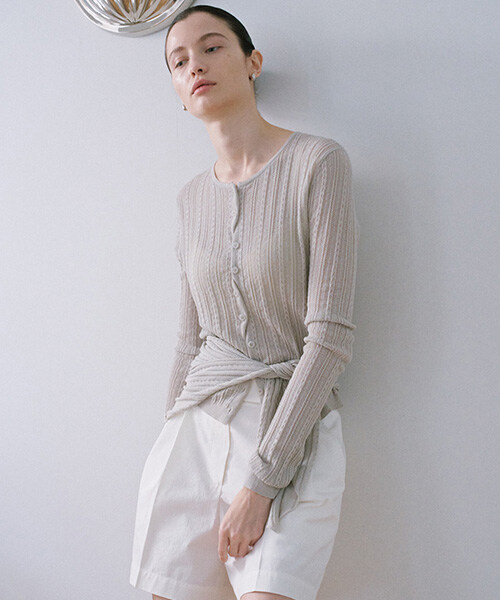 Scarf Layered Cardigans NEK6MD418_2color