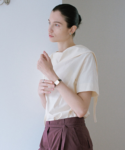 Necktie Jersey Blouse NEW6ME403_3color