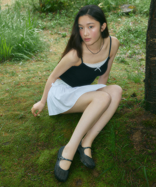 젤리 스트랩 슈즈 블랙 OZV1GS227B