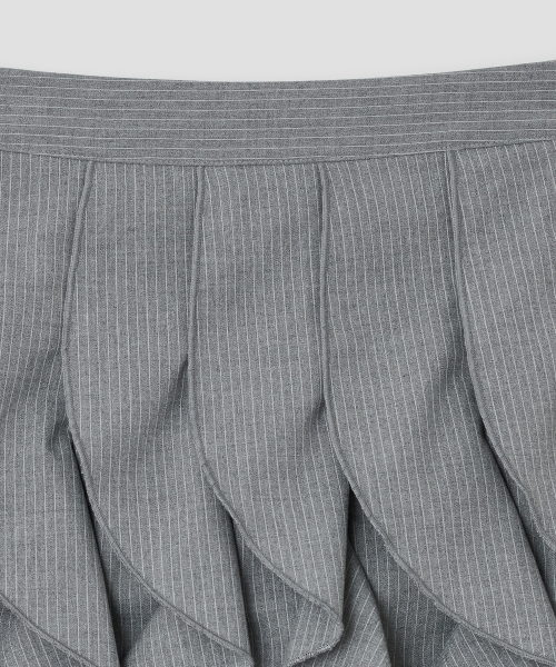 All Over Ruffle Skirt [Gray]