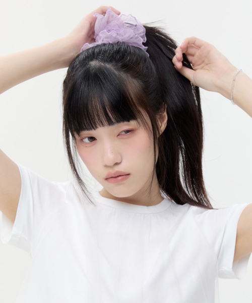 Pleated Scrunchie [Purple]