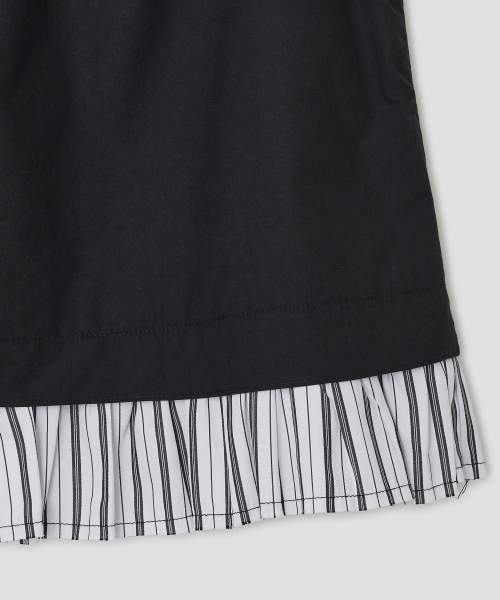 Layered Ruffle Strap Top [Black]