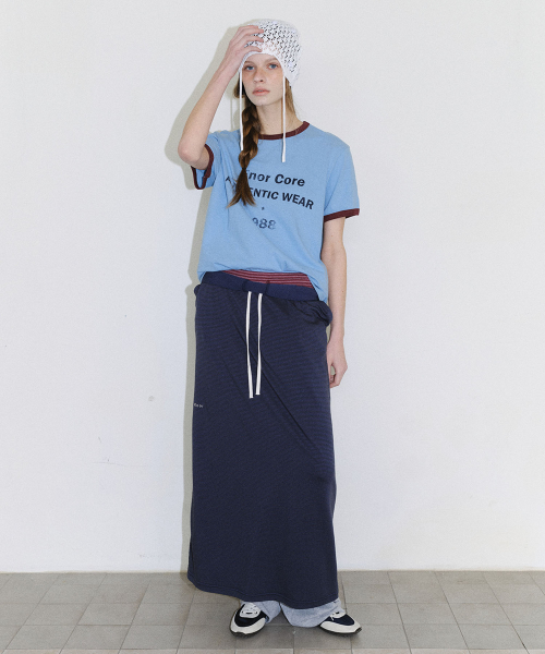 [CORE] COMFY MAXI SKIRT - DARK GREY