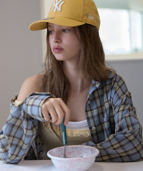 Check seersucker shirt Blue