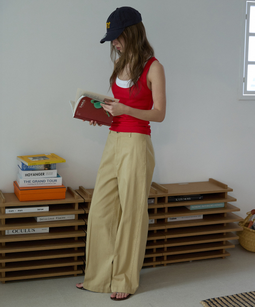 Basic back point pants Beige