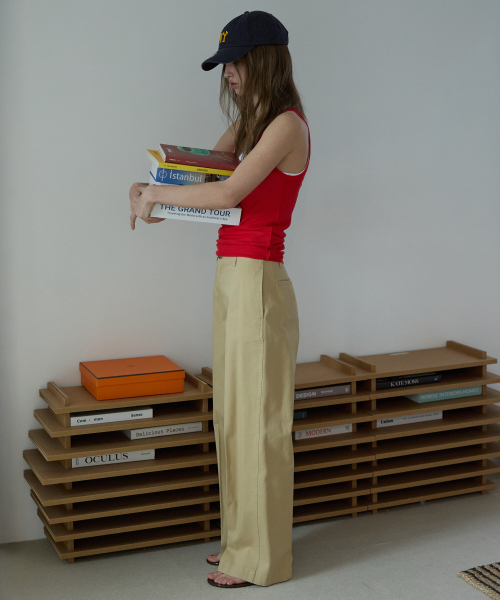 Basic back point pants Beige