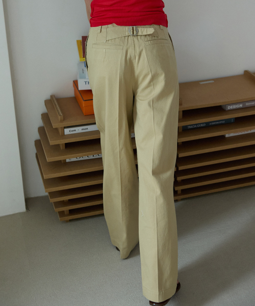 Basic back point pants Beige