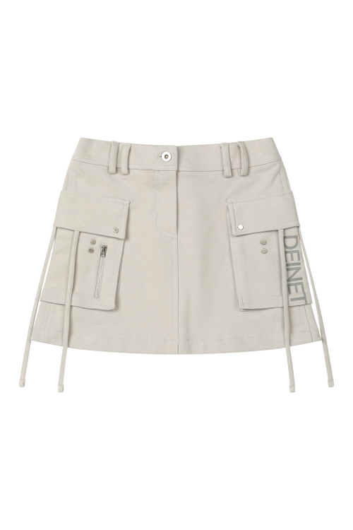 JERSEY MINI SKIRT IN BEIGE