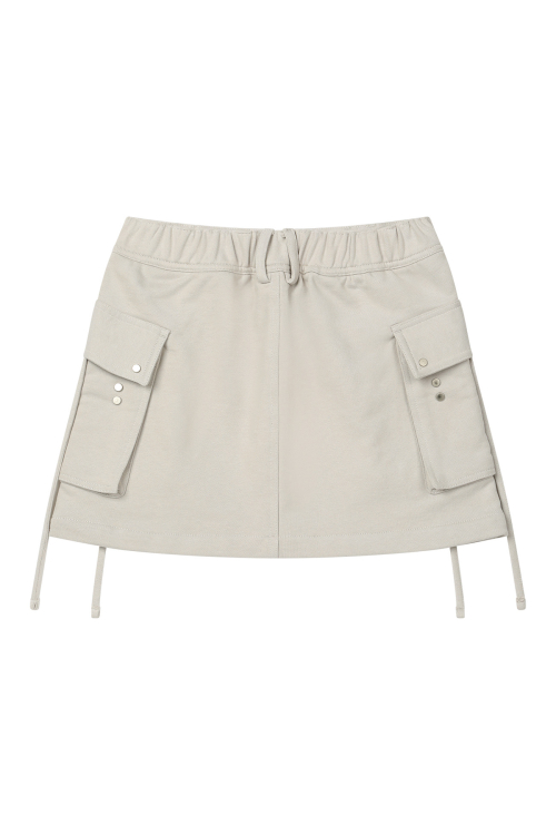 JERSEY MINI SKIRT IN BEIGE