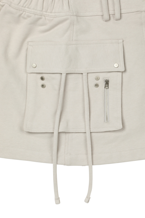 JERSEY MINI SKIRT IN BEIGE
