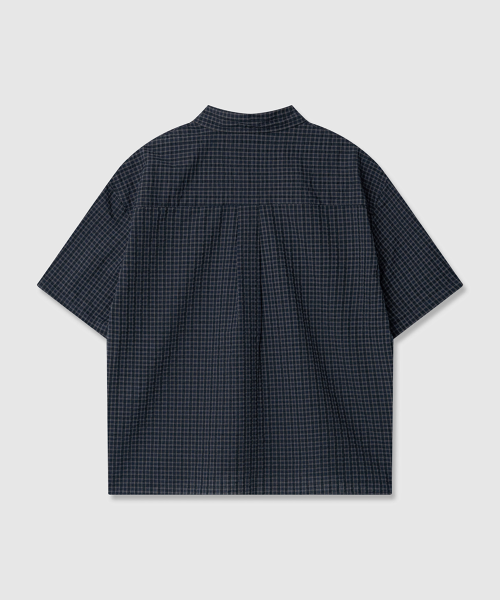 리밋 체크 크롭 반팔셔츠 (2color)