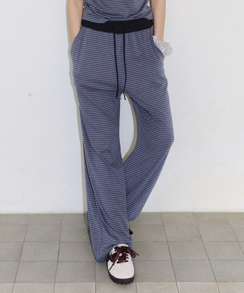 [CORE] COLOR COMBI STRIPE SWEATPANTS - DARK GREY