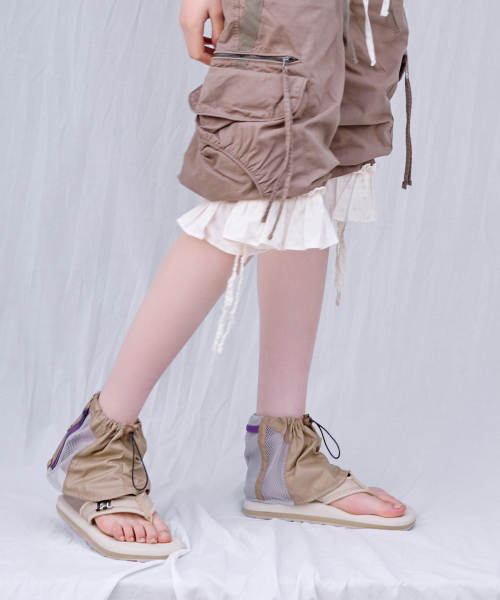 DRAWSTRING MESH SLEEVE - 2 colors