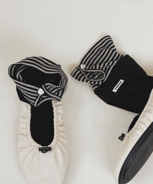 [SET] LOGO STRING KNEE SOCKS & LEG WARMERS