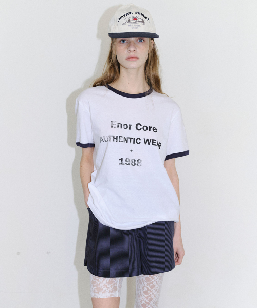 [CORE] VINTAGE RINGER T-SHIRT - WHITE