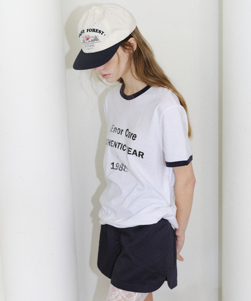 [CORE] VINTAGE RINGER T-SHIRT - WHITE