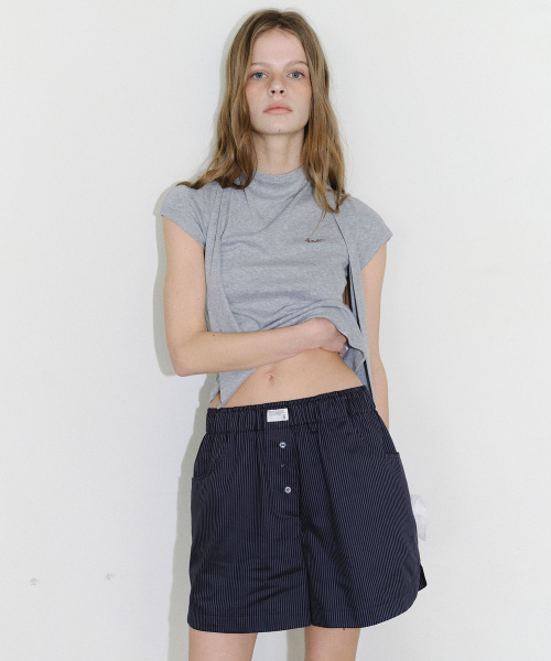 [CORE] BACK CUT TIE TEE - GREY