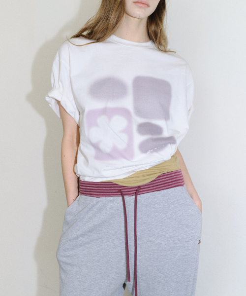 [CORE] SMUDGE GRAPHIC T-SHIRT - WHITE