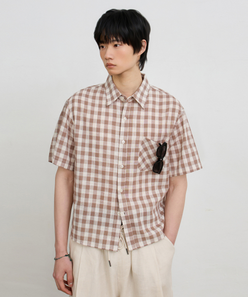 ©EVERYONE’S SEMI CROP CHECK SHIRT_HALF 9 COLOR