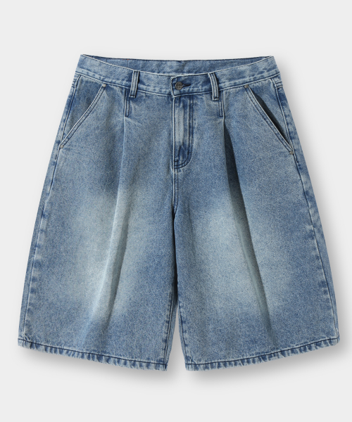 ESSENTIAL BERMUDA / CURVED DENIM HALF PANTS_5 COLOR