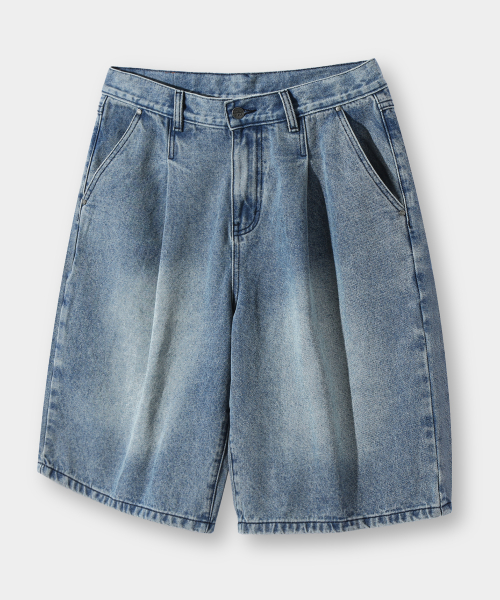 ESSENTIAL BERMUDA / CURVED DENIM HALF PANTS_5 COLOR
