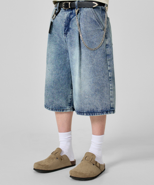 ESSENTIAL BERMUDA / CURVED DENIM HALF PANTS_5 COLOR