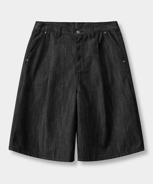 ESSENTIAL BERMUDA / CURVED DENIM HALF PANTS_5 COLOR