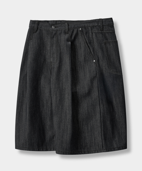 ESSENTIAL BERMUDA / CURVED DENIM HALF PANTS_5 COLOR