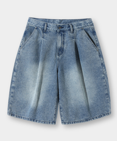 ESSENTIAL BERMUDA / CURVED DENIM HALF PANTS_5 COLOR
