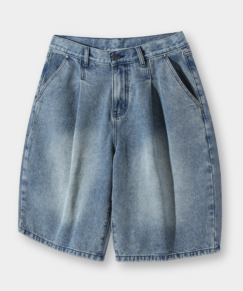 ESSENTIAL BERMUDA / CURVED DENIM HALF PANTS_5 COLOR