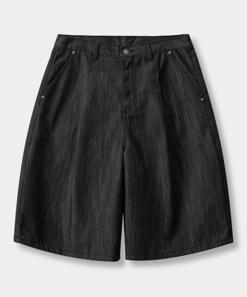ESSENTIAL BERMUDA / CURVED DENIM HALF PANTS_5 COLOR