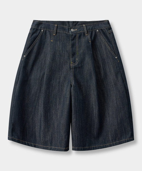 ESSENTIAL BERMUDA / CURVED DENIM HALF PANTS_5 COLOR