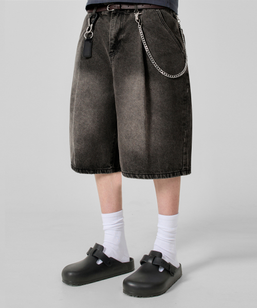 ESSENTIAL BERMUDA / CURVED DENIM HALF PANTS_5 COLOR