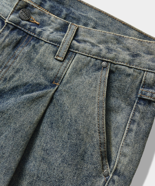 ESSENTIAL BERMUDA / CURVED DENIM HALF PANTS_5 COLOR