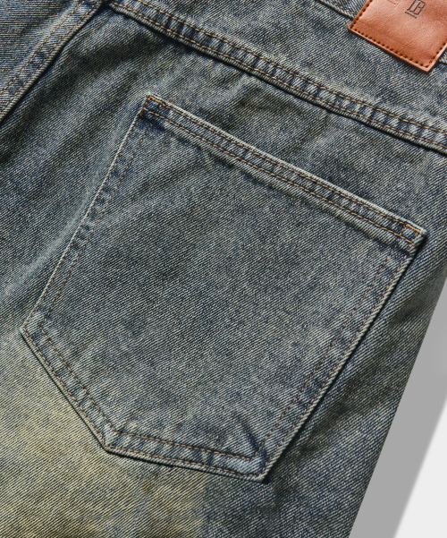 ESSENTIAL BERMUDA / CURVED DENIM HALF PANTS_5 COLOR