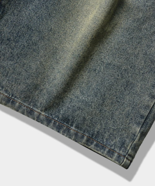 ESSENTIAL BERMUDA / CURVED DENIM HALF PANTS_5 COLOR