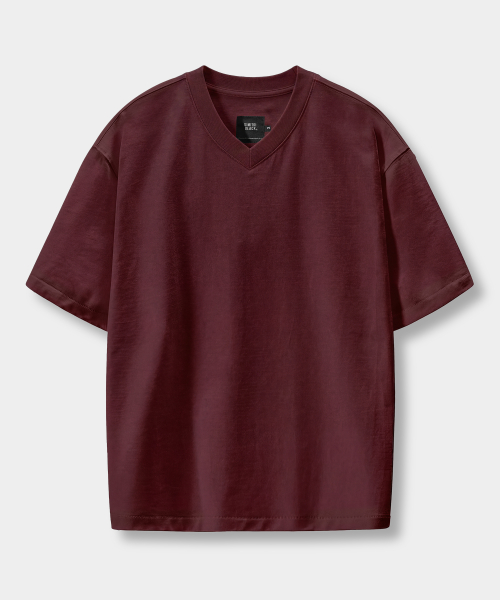 © EVERYONES SINGLE STITCH SHORT SLEEVE T-SHIRT (COOLMAX® FABRIC)_VNECK 5 COLOR