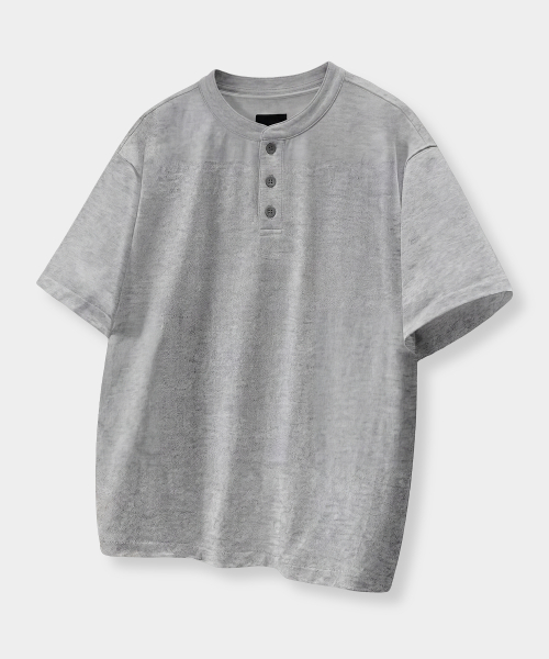 © EVERYONES SINGLE STITCH SHORT SLEEVE T-SHIRT (COOLMAX® FABRIC)_HENLEY 5 COLOR