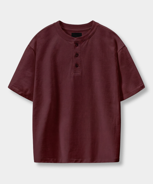 © EVERYONES SINGLE STITCH SHORT SLEEVE T-SHIRT (COOLMAX® FABRIC)_HENLEY 5 COLOR
