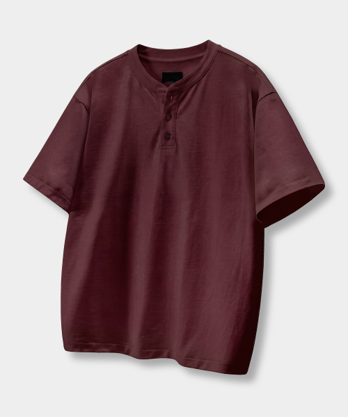 © EVERYONES SINGLE STITCH SHORT SLEEVE T-SHIRT (COOLMAX® FABRIC)_HENLEY 5 COLOR