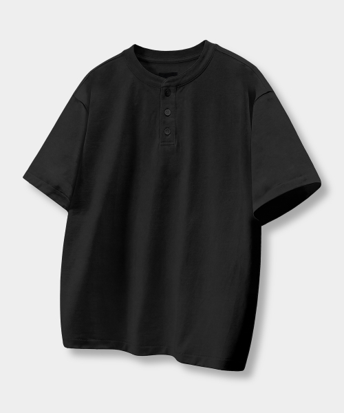 © EVERYONES SINGLE STITCH SHORT SLEEVE T-SHIRT (COOLMAX® FABRIC)_HENLEY 5 COLOR