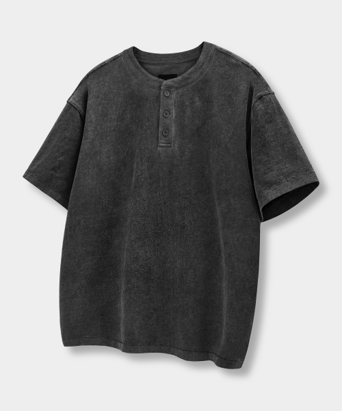 © EVERYONES SINGLE STITCH SHORT SLEEVE T-SHIRT (COOLMAX® FABRIC)_HENLEY 5 COLOR